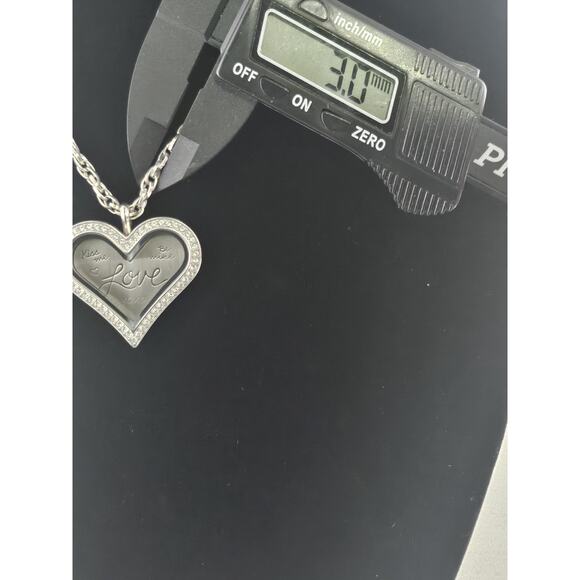 Gorgeous Origami Owl Heart Locket Necklace Love Crystals Kiss Me Be Mine - Picture 7 of 9